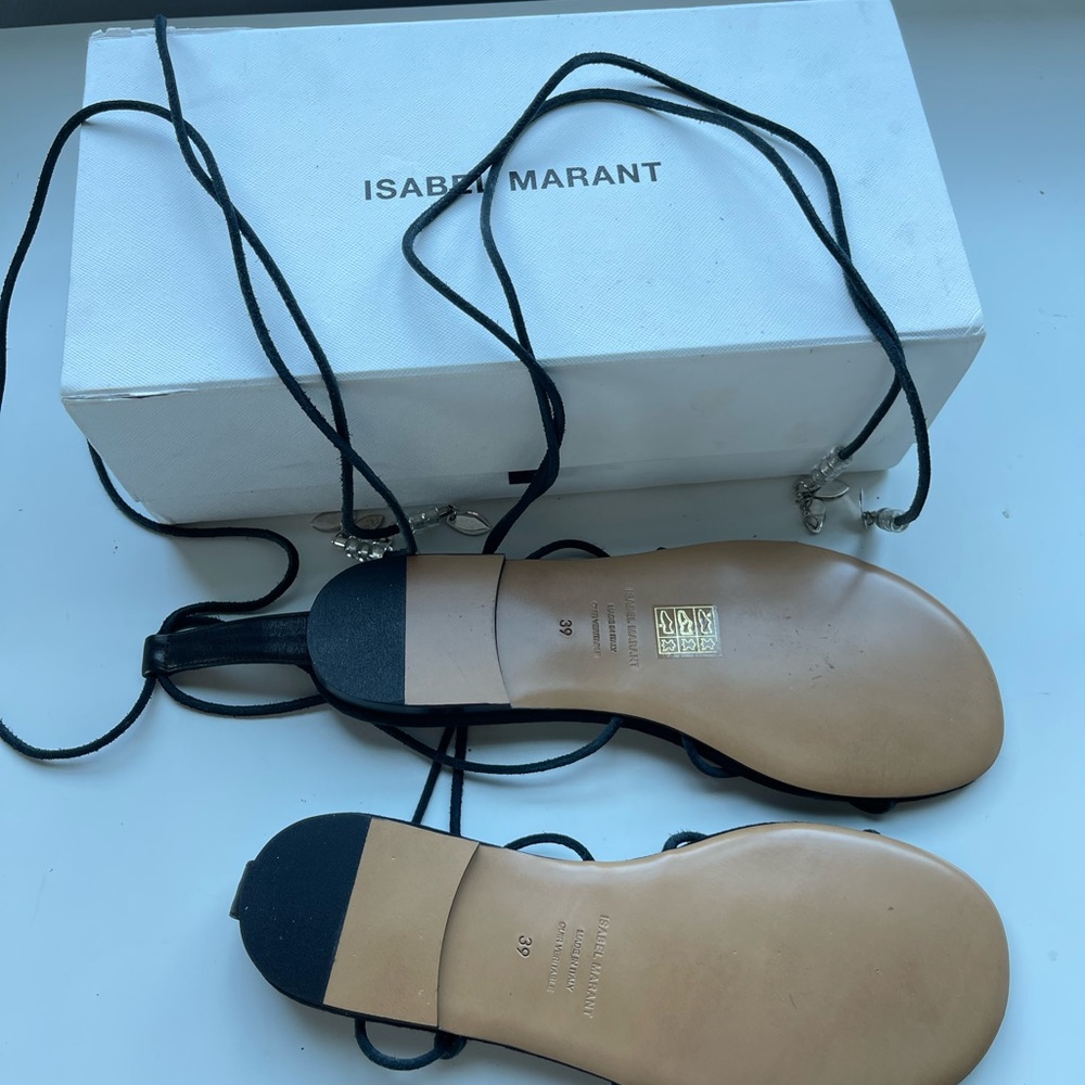 Isabel Marant black sandals Size 39 NEW - Picture 4 of 8